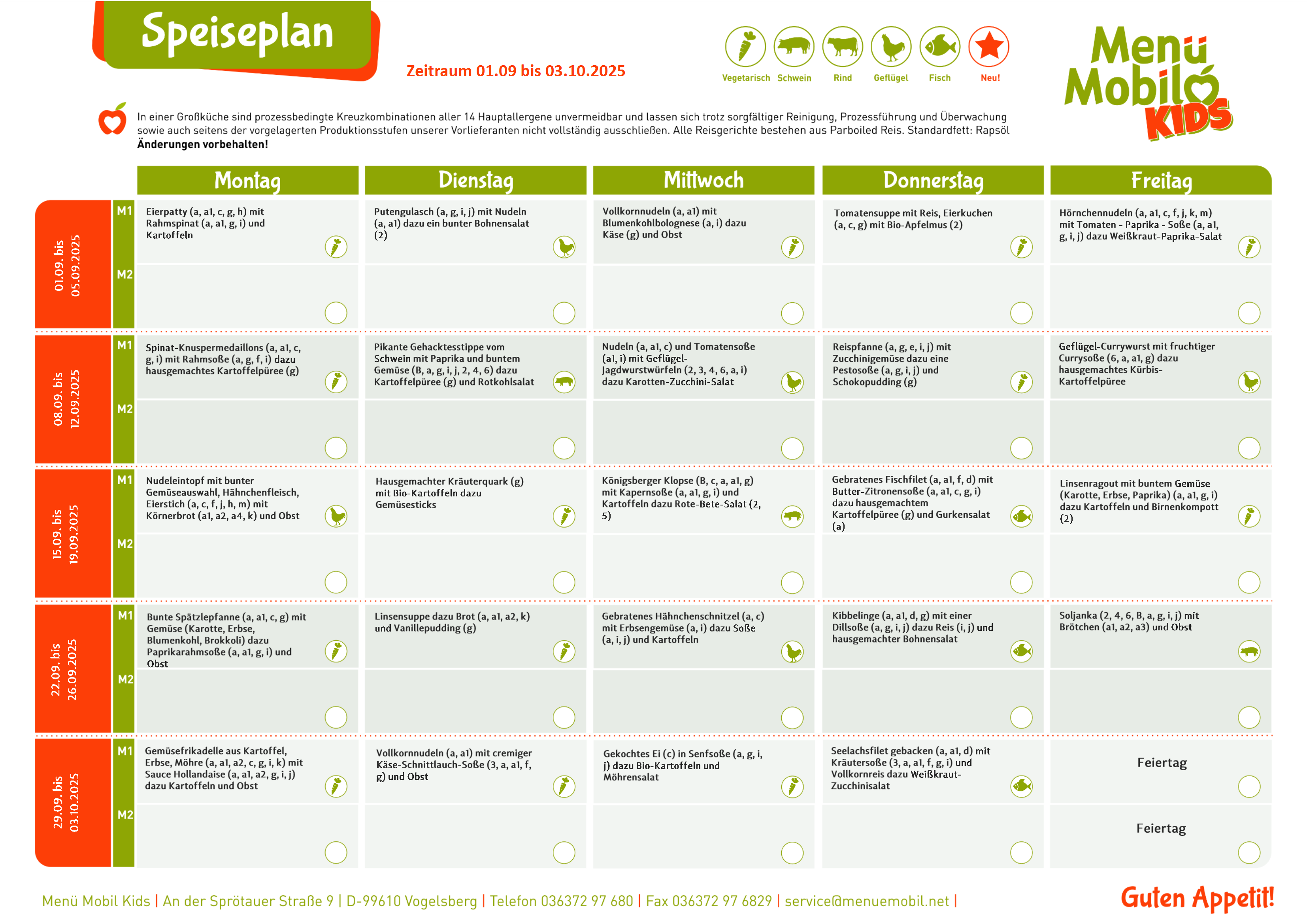 Speiseplan